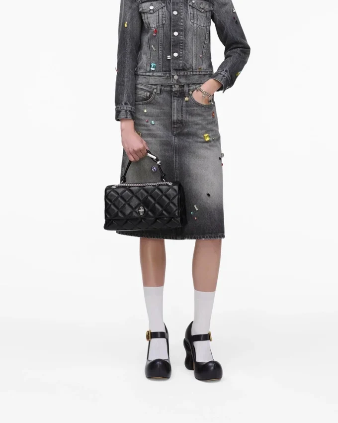 Bolso bandolera acolchado convertible doble
