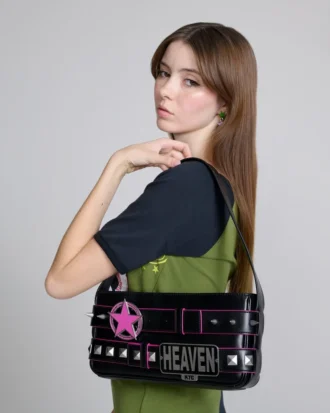 Bolso bandolera con cinturón de cuero