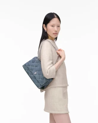 Bolso bandolera convertible doble de denim acolchado