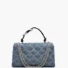 Bolso bandolera convertible doble de denim acolchado