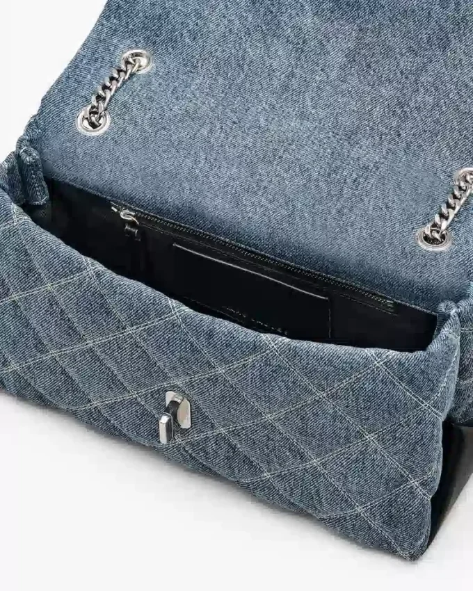 Bolso bandolera convertible doble de denim acolchado
