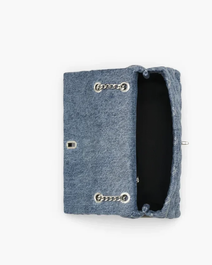 Bolso bandolera convertible doble de denim acolchado