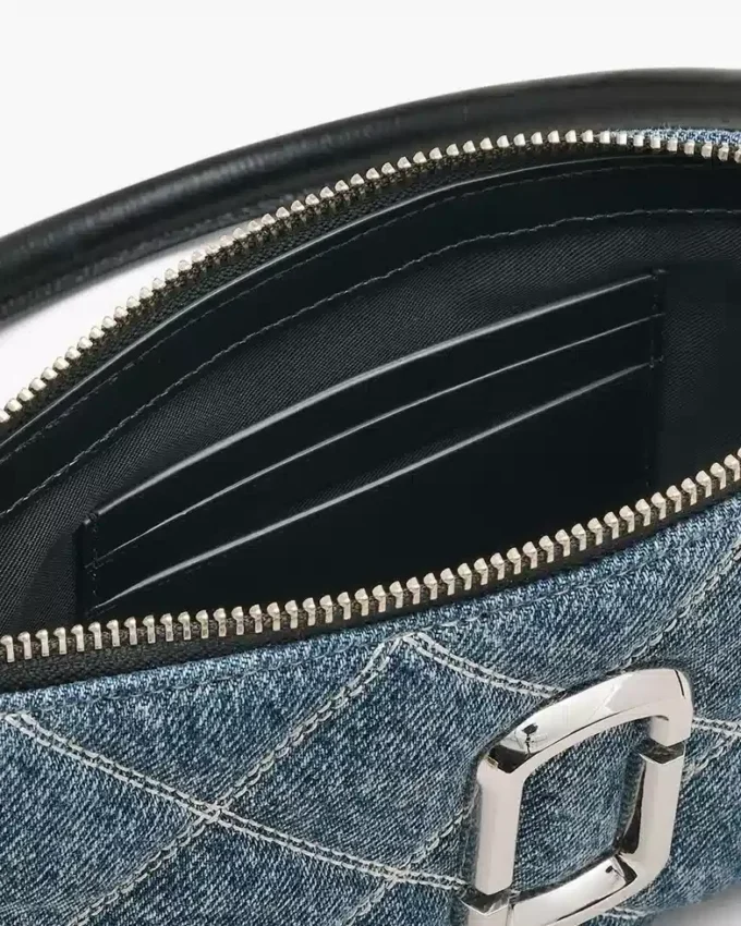 Bolso bandolera convertible The Snapshot de denim acolchado