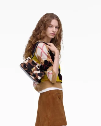 Bolso bandolera mini dual de piel de becerro