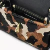 Bolso bandolera mini dual de piel de becerro