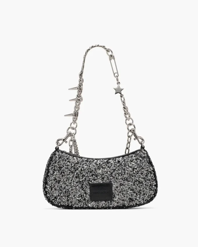 Bolso de hombro con charms de lentejuelas