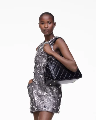 Bolso doble acolchado de piel