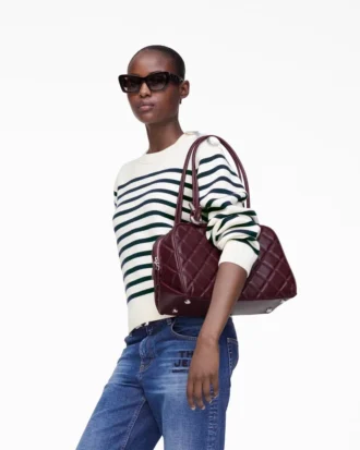 Bolso doble acolchado de piel