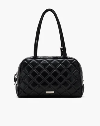 Bolso doble acolchado de piel