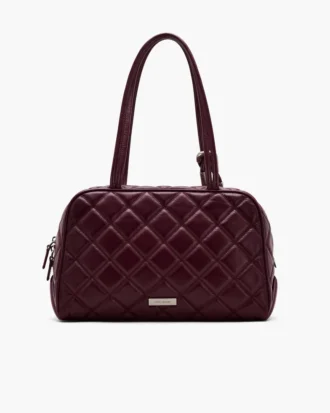 Bolso doble acolchado de piel