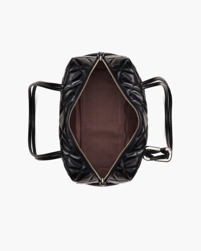 Bolso doble acolchado de piel