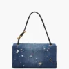 Bolso doble grande de denim con charms Bolso doble grande de denim con charms