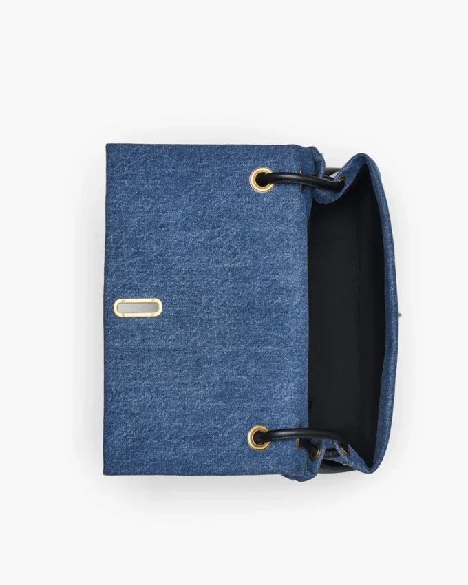 Bolso doble grande de denim con charms Bolso doble grande de denim con charms