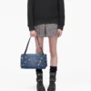 Bolso doble grande de denim con charms Bolso doble grande de denim con charms