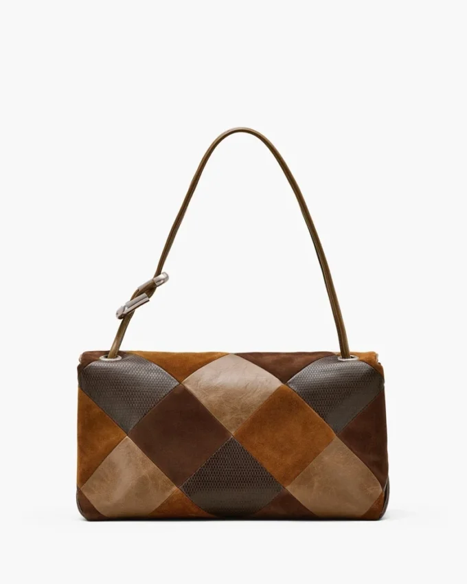 Bolso grande doble de ante con parches Bolso grande doble de ante con parches