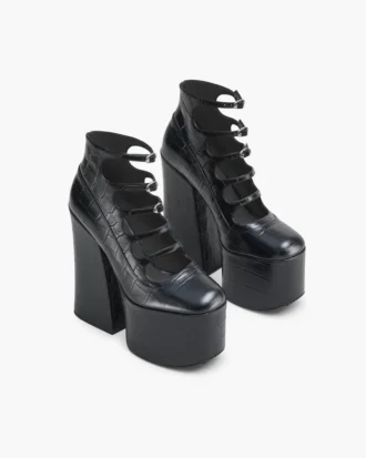 Botines Kiki con relieve de cocodrilo
