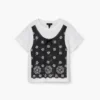 Camiseta ajustada con ojales Trompe L’Oeil