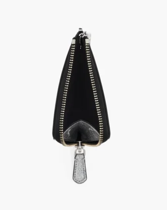 Cartera con cremallera superior recubierta de purpurina para el día a día
