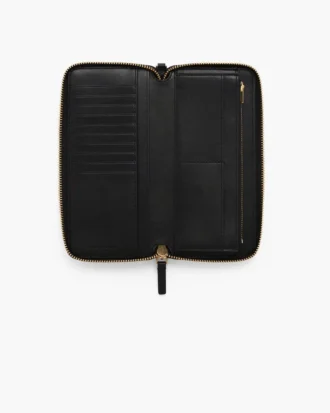 Cartera continental de piel