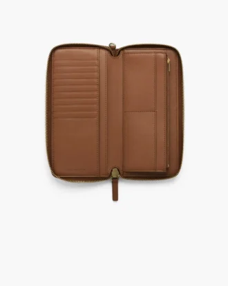 Cartera continental de piel