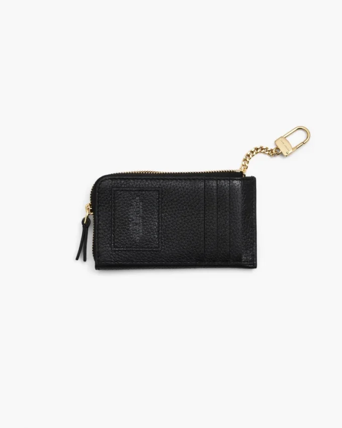 Cartera múltiple con cremallera superior de cuero Cartera múltiple con cremallera superior de cuero