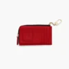 Cartera múltiple con cremallera superior de cuero