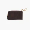 Cartera múltiple con cremallera superior de cuero