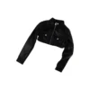 Chaqueta corta de denim recubierta
