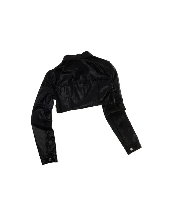 Chaqueta corta de denim recubierta