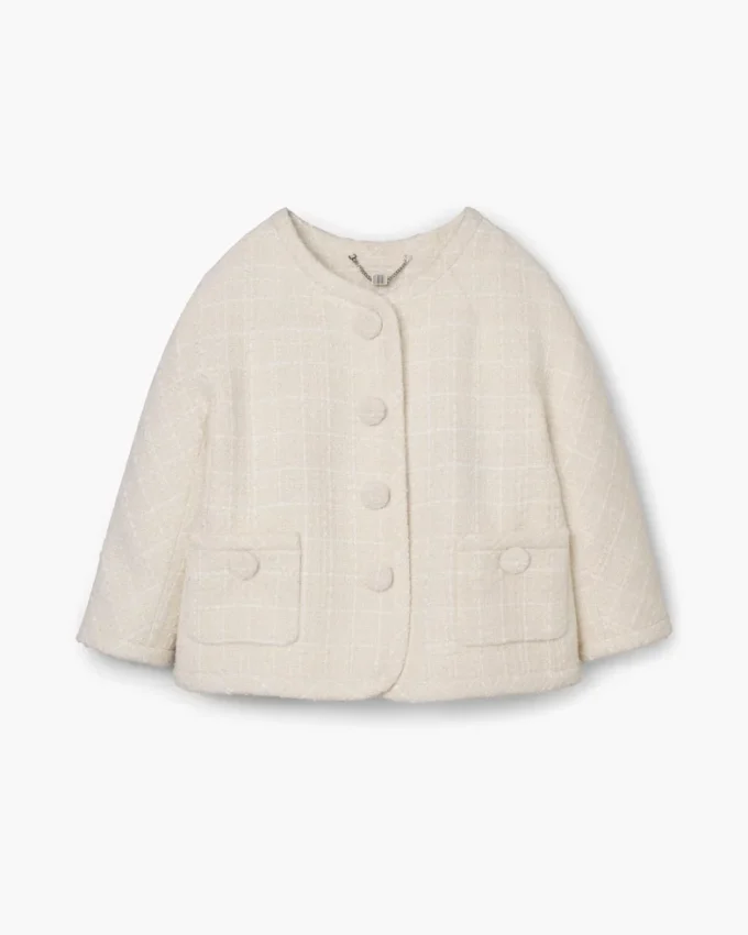 Chaqueta de tweed con espalda cruzada Chaqueta de tweed con espalda cruzada