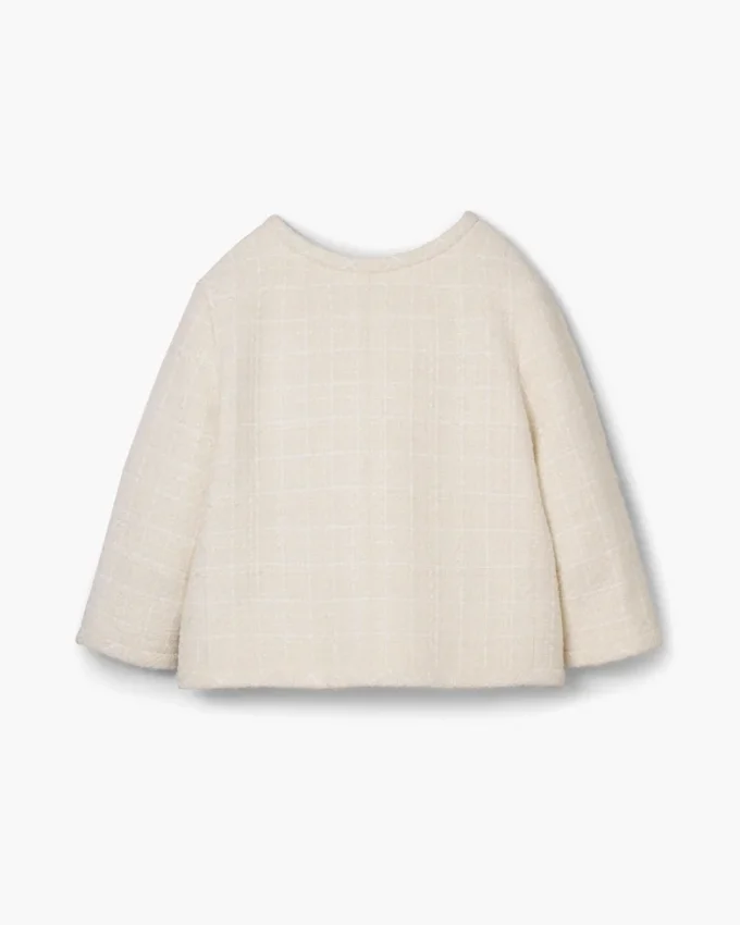 Chaqueta de tweed con espalda cruzada Chaqueta de tweed con espalda cruzada