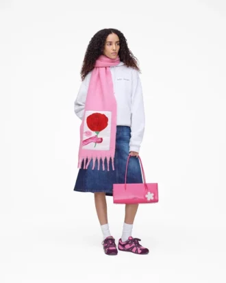David Shrigley X Marc Jacobs Bufanda de lana Oh Rose