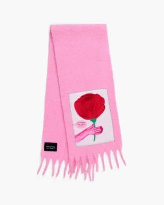 David Shrigley X Marc Jacobs Bufanda de lana Oh Rose
