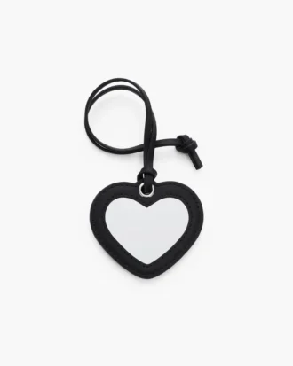 Dije para bolso con espejo en forma de corazón