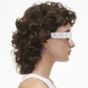 Gafas de sol cuadradas con espejo y logotipo llamativo Gafas de sol cuadradas con espejo y logotipo llamativo