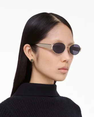Gafas de sol redondas con logotipo clásico