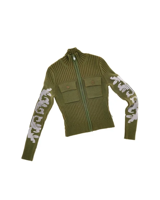 Jersey con cremallera y estampado