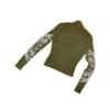 Jersey con cremallera y estampado