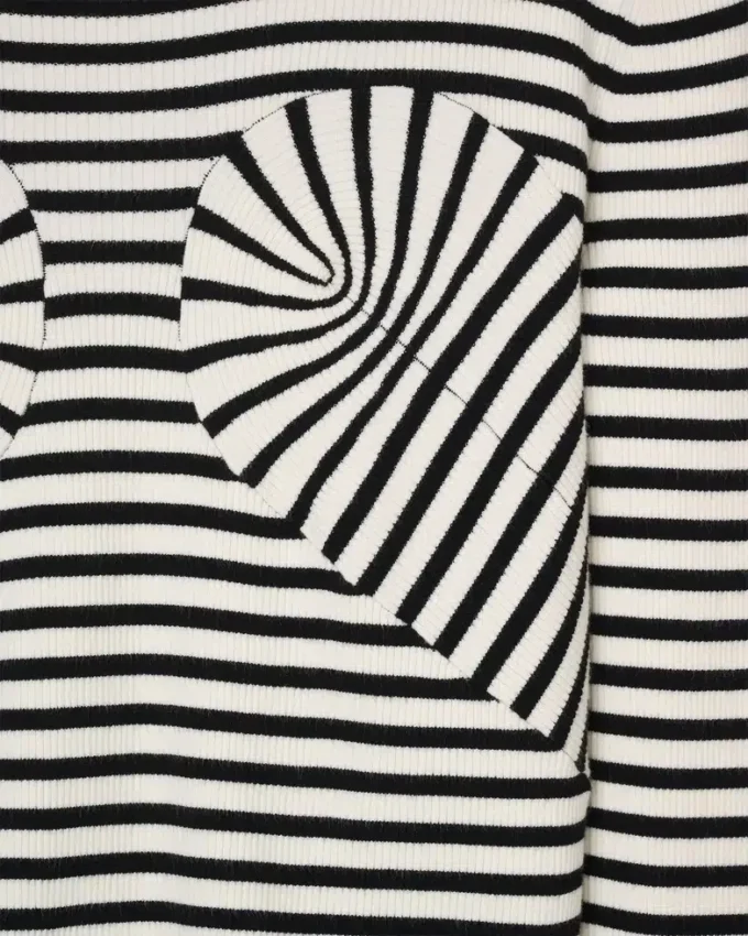 Jersey de cuello redondo con costuras Jersey de cuello redondo con costuras