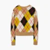 Jersey de cuello redondo Preppy Daisy Argyle