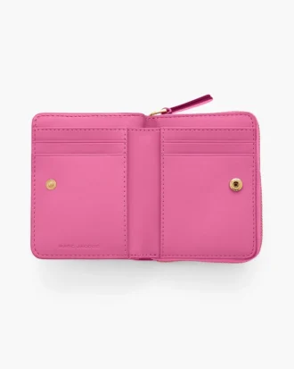 La mini cartera compacta de piel