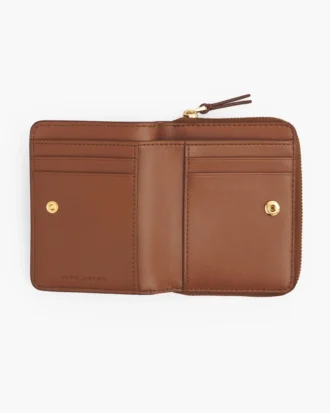 La mini cartera compacta de piel