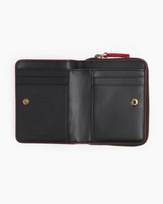La mini cartera compacta de piel