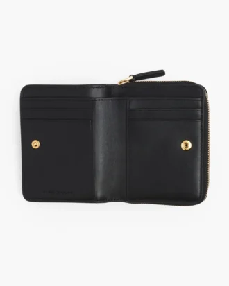 La mini cartera compacta de piel