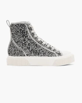 Las zapatillas altas con lentejuelas