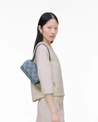 mini bolso bandolera doble de denim acolchado 1 330x413 - Mini bolso bandolera doble de denim acolchado