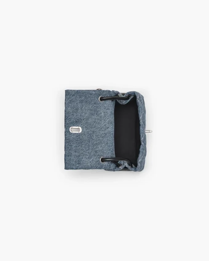 Mini bolso bandolera doble de denim acolchado