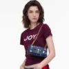 Mini bolso Trinket Charm Denim Dual Chain Mini bolso Trinket Charm Denim Dual Chain