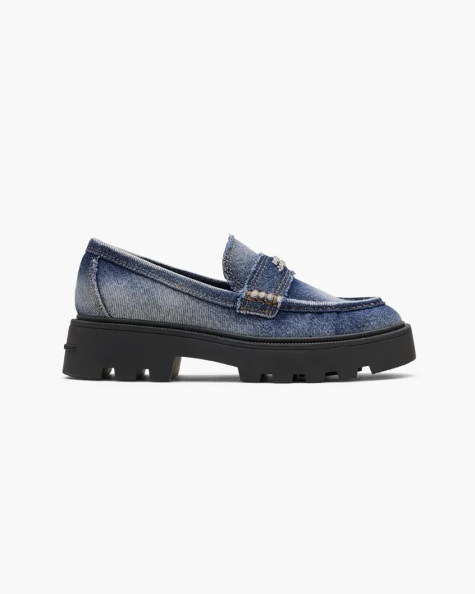 Mocasines Frankie de denim desgastado Mocasines Frankie de denim desgastado