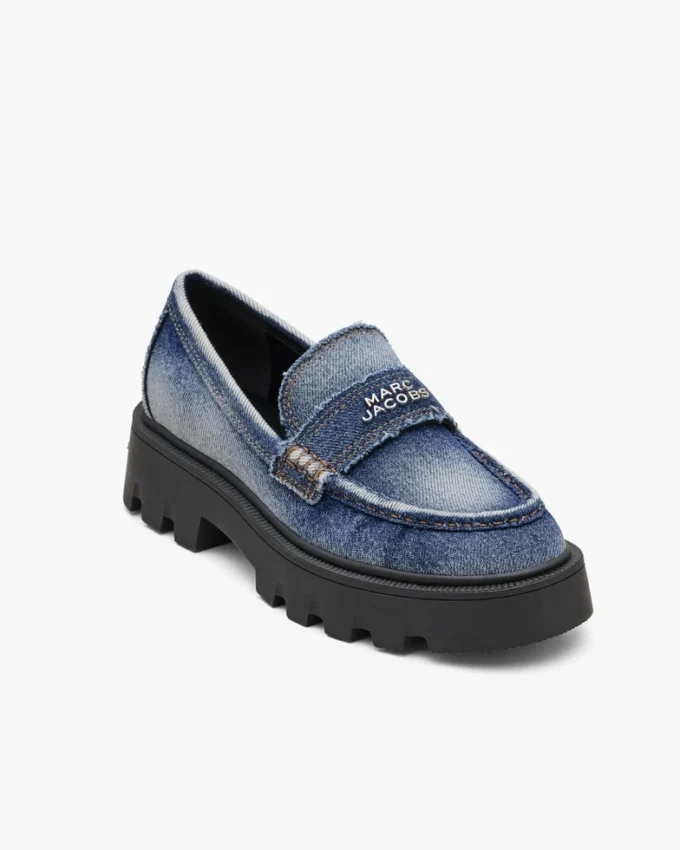 Mocasines Frankie de denim desgastado Mocasines Frankie de denim desgastado